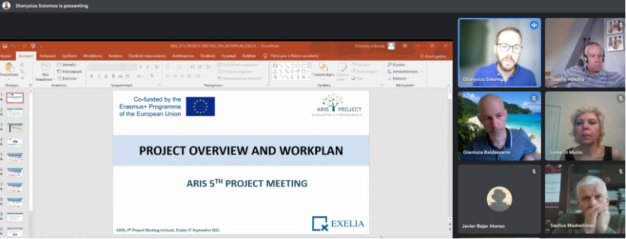 The fifth ARIS project meeting 17 September 2021 – ARIS project